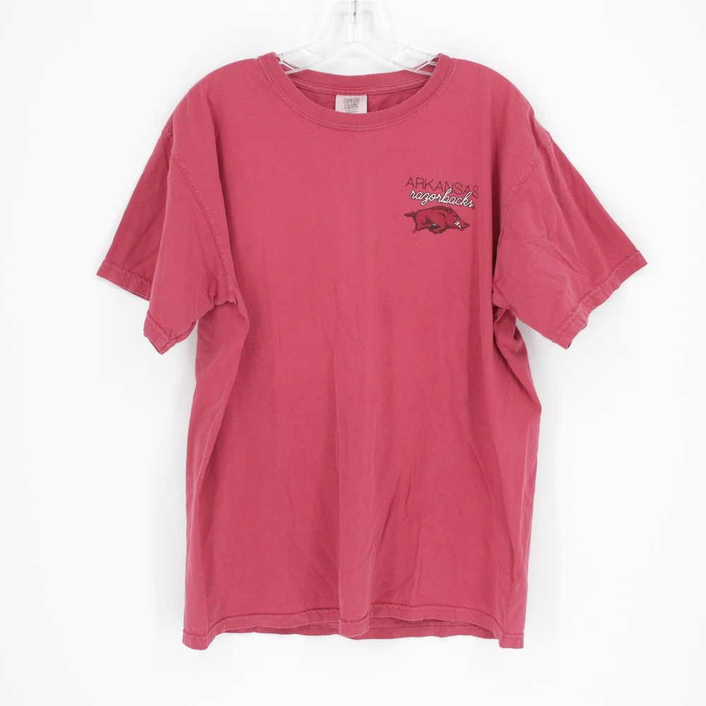Comfort Colors Women's Pink Arkansas Razorbacks Saturdays in the South Top Sz L